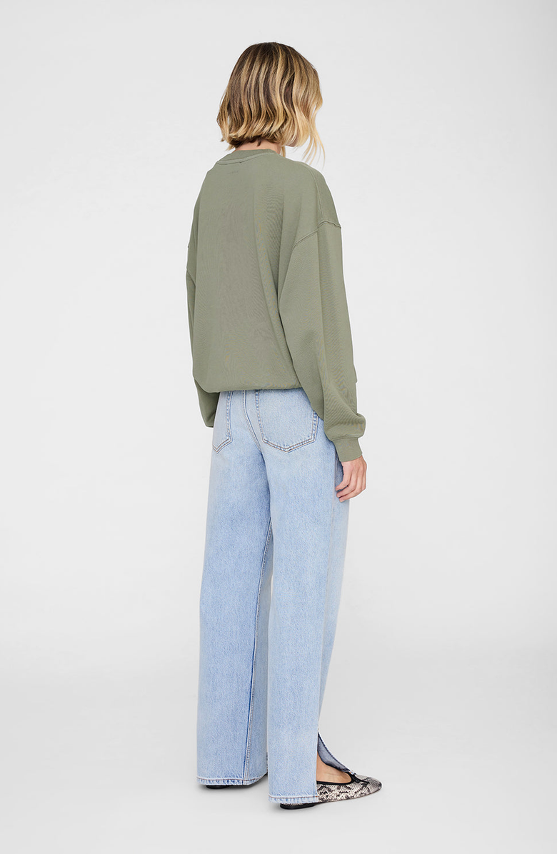 ANINE BING Trenton Sweatshirt, Alternate, color, Washed Olive
