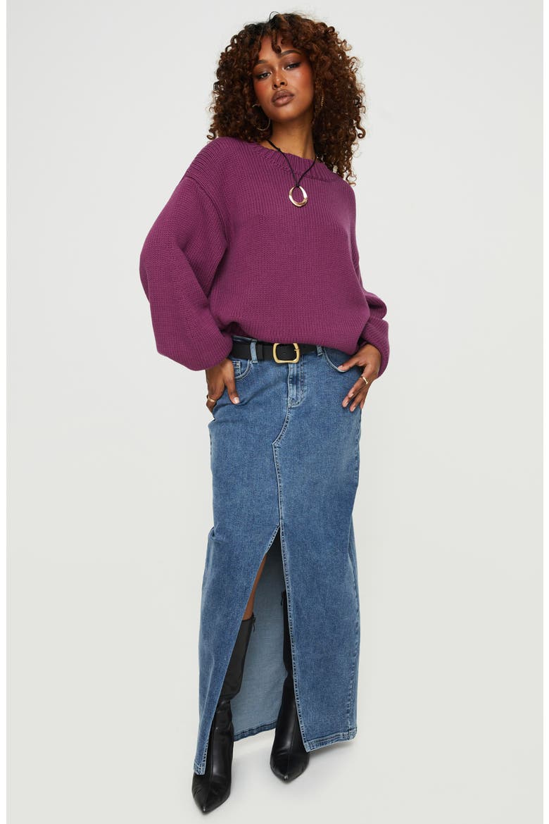 Harmony Balloon Sleeve Sweater, Alternate, color, BURGUNDY