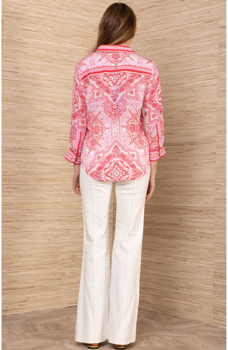 Hale Bob Fianna Silk Top, Alternate, color, Red