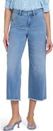 NYDJ Coco High Waist Fray Hem Relaxed Crop Wide Leg Jeans
