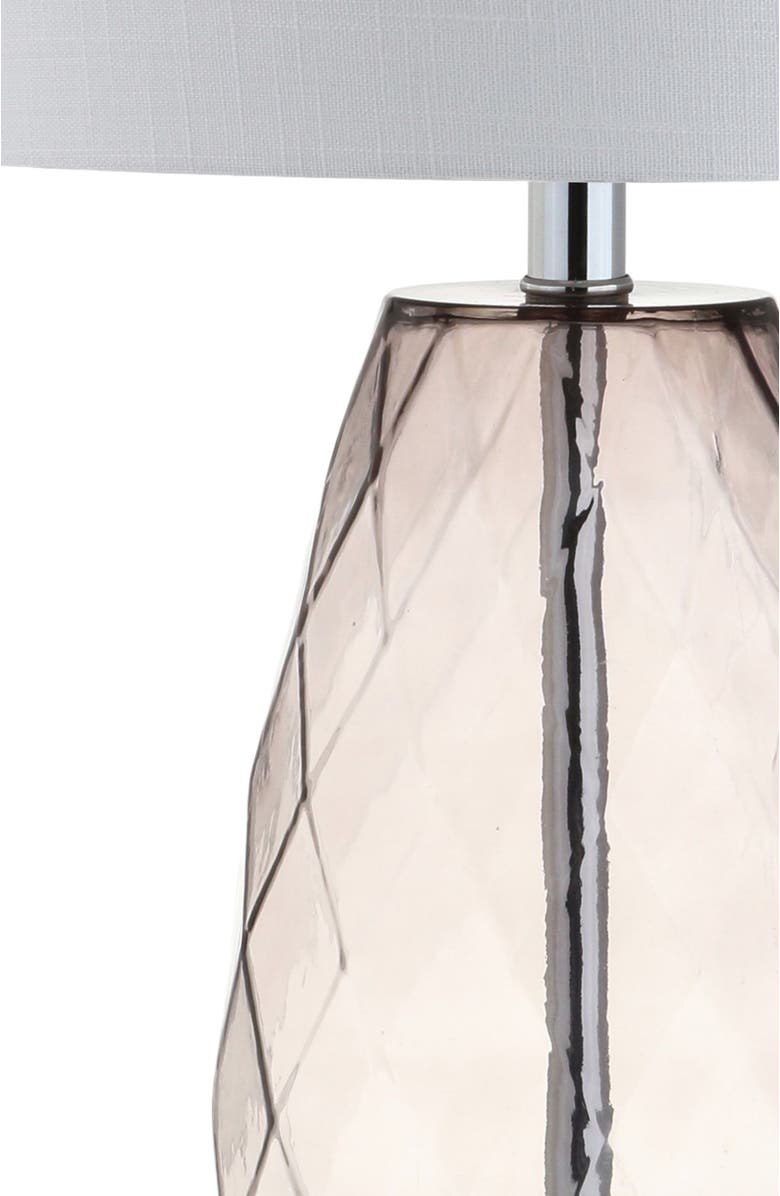 JONATHAN Y Juliette 26.5" Glass/Metal LED Table Lamp, Alternate, color, Smoked Gray