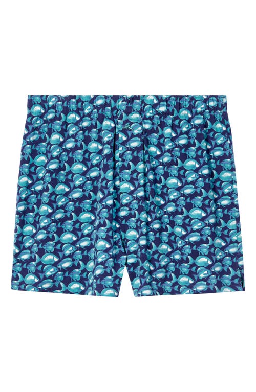 Tommy Bahama Knit Stretch Cotton Boxers In Blue