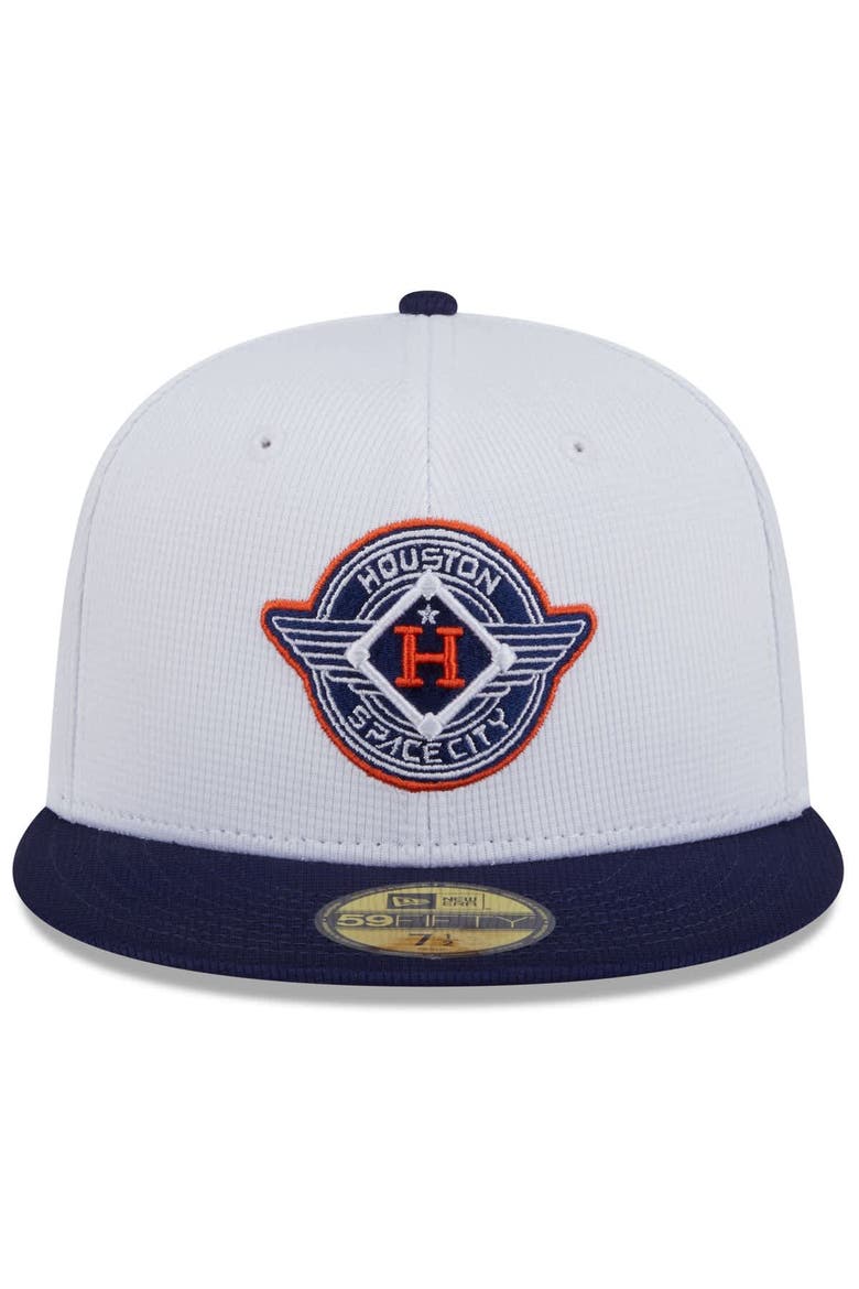 Men's New Era  White/Navy Houston Astros 2025 City Connect Batting Practice 59FIFTY Fitted Hat, Alternate, color, White
