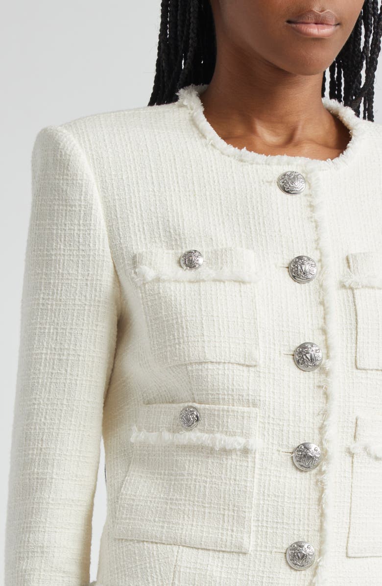 Veronica Beard Olbia Cotton Blend Tweed Jacket, Alternate, color,