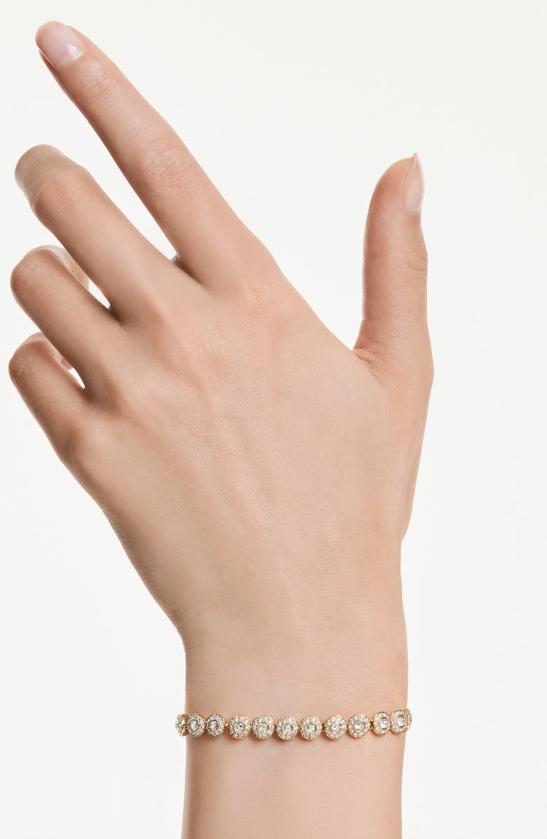 Swarovski Una Crystal Bracelet, Alternate, color, Gold/ Crystal