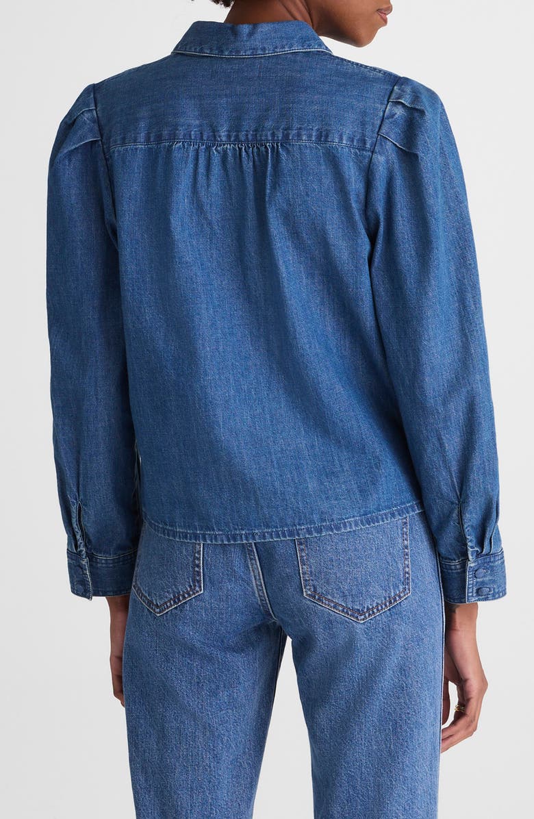Madewell Puff Sleeve Denim Button-Up Shirt, Alternate, color, Petersburg Wash