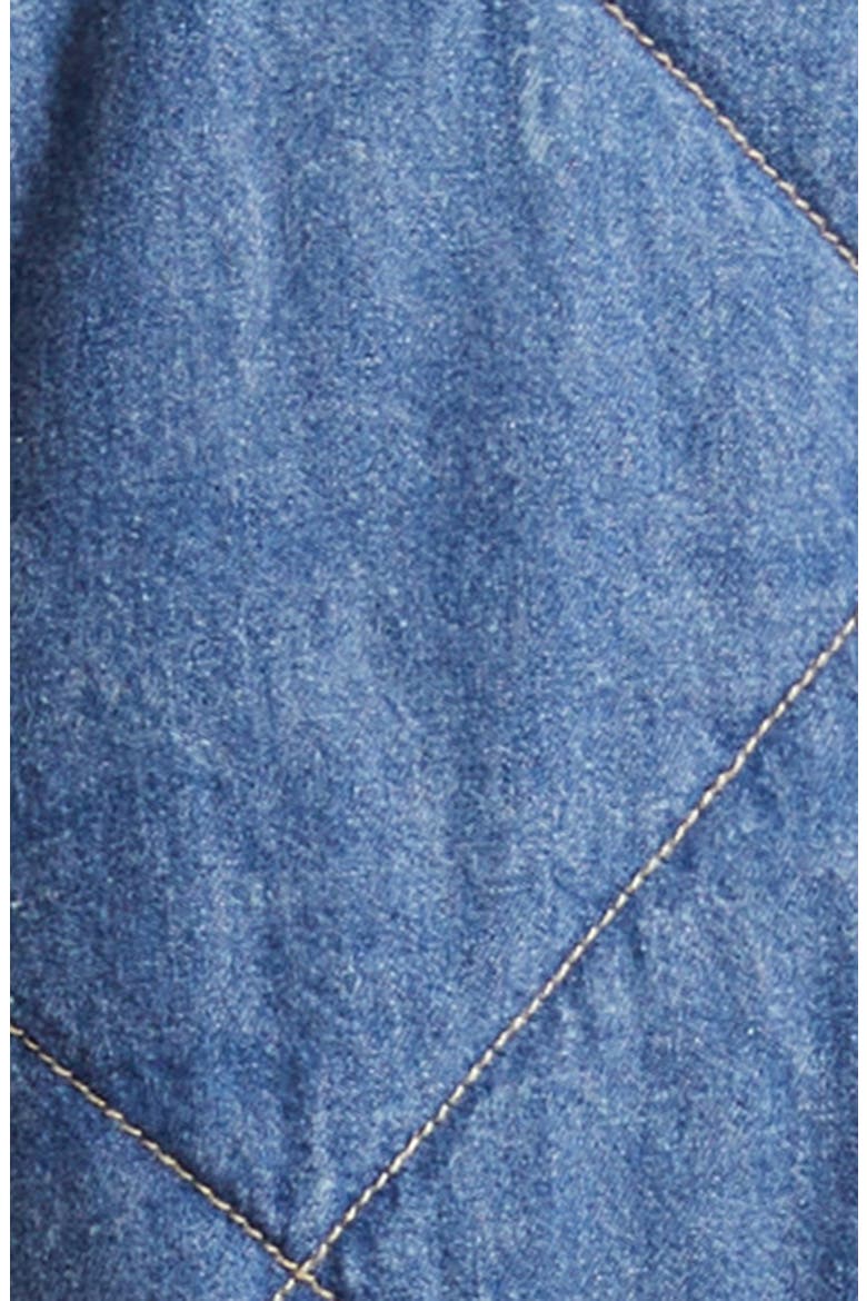Ryah Washed Denim Quilted Bomber Jacket, Alternate, color, MED WASHED DENIM