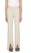 ANINE BING Joelle Slit Hem Wool Blend Trousers