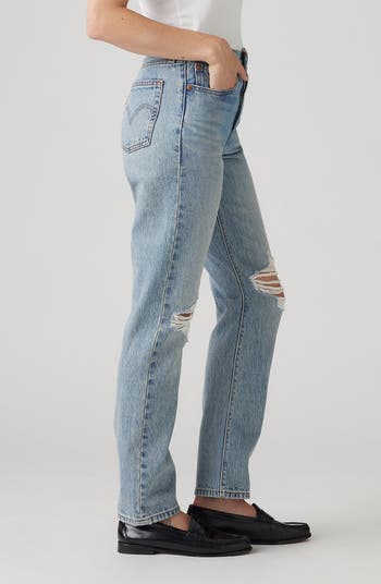 501<sup>®</sup> Ripped High Waist Straight Leg Jeans