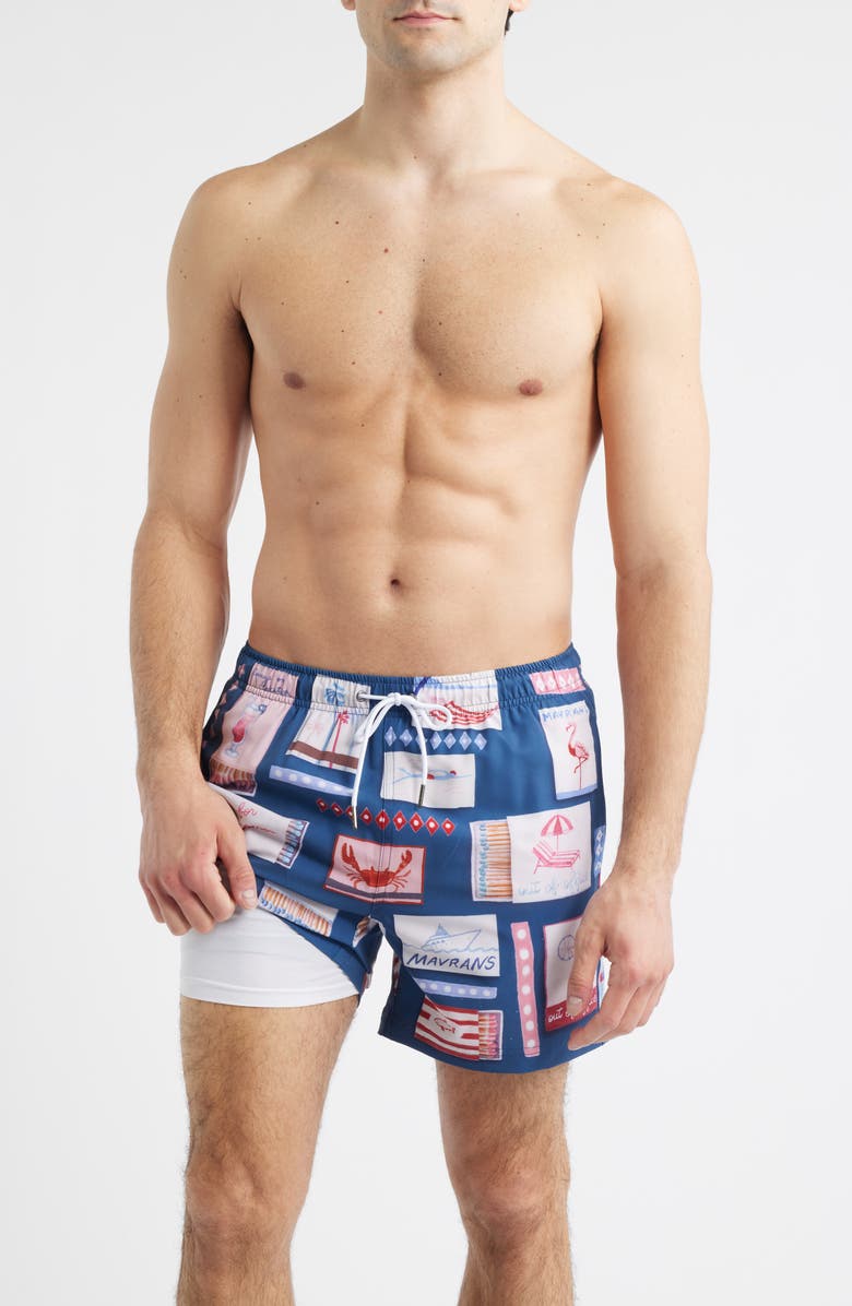MAVRANS Match Box Swim Trunks, Alternate, color, Blue