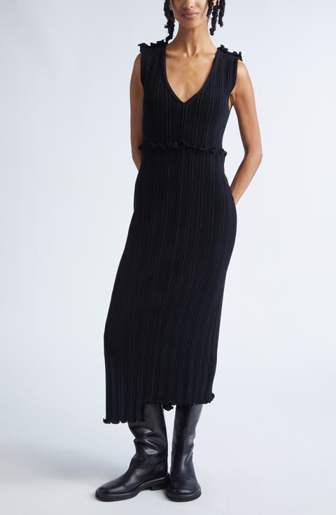オールインワン・サロペット Jil Sander Black Cotton Long Dress With Hood Women's Jil Sander Dresses | Nordstrom