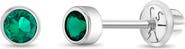 In Season Jewelry 14k Bezel Cubic Zirconia Earrings