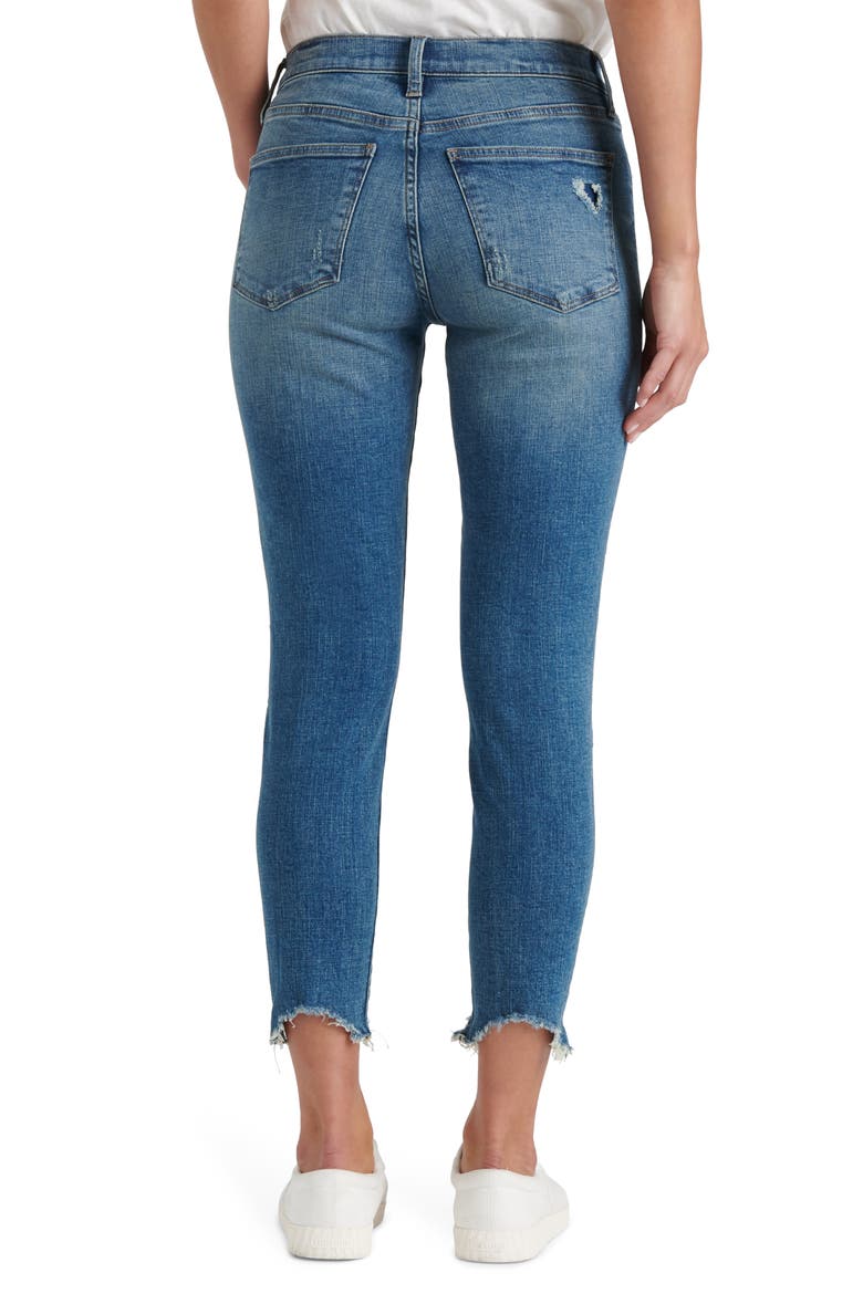 Ava Distressed Chewed Hem Crop Skinny Jeans, Alternate, color, VIA ALCALDE DX