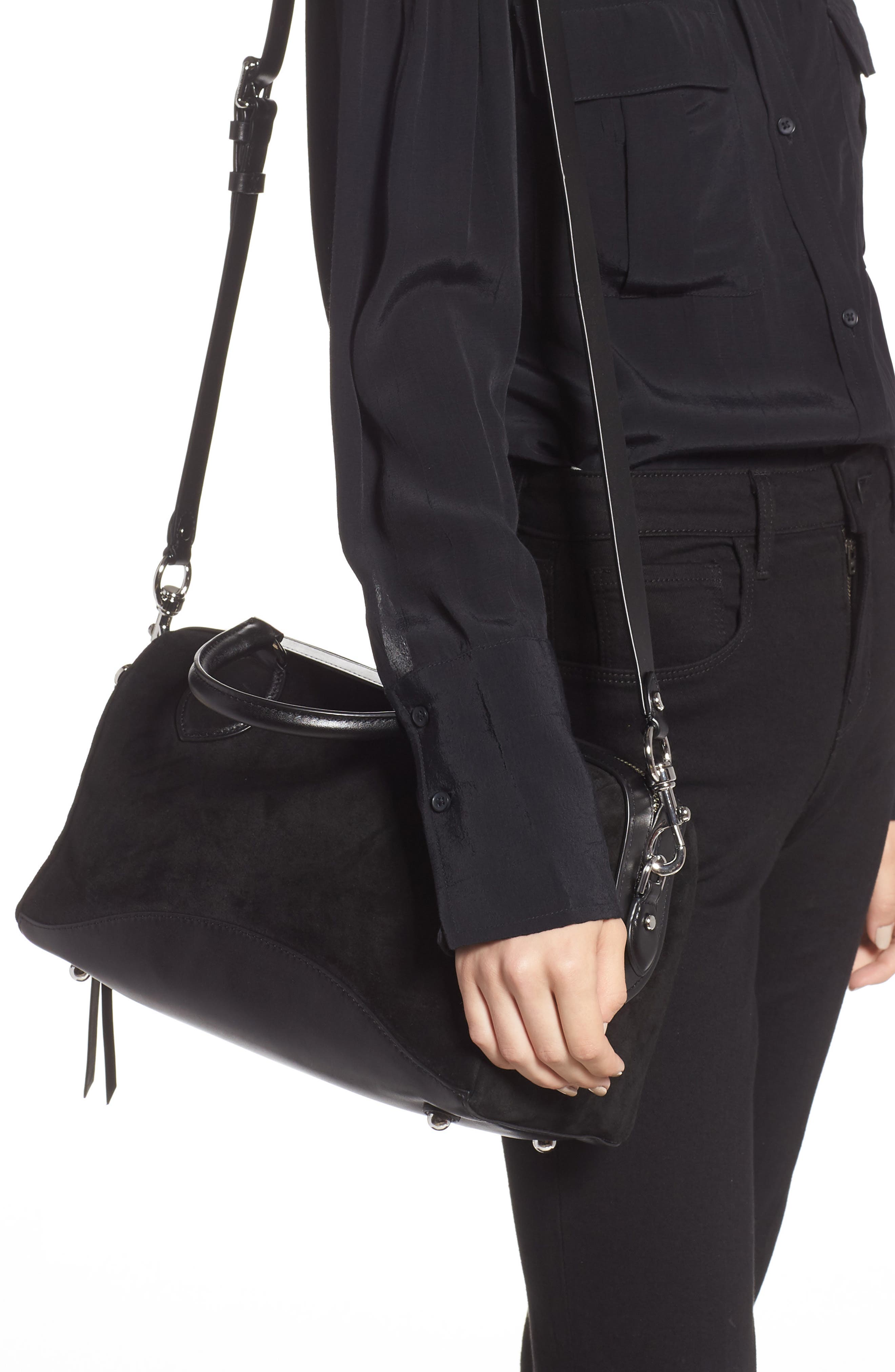 Rebecca Minkoff Pippa Suede Duffle Bag, Alternate, color, 