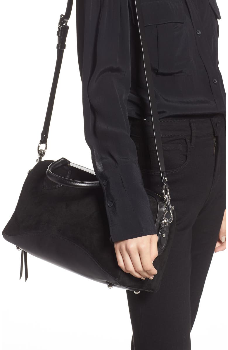 Rebecca Minkoff Pippa Suede Duffle Bag, Alternate, color,