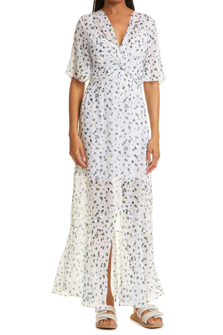 Tamar Floral Print Maxi Dress, Main, color, WHITE FLORAL