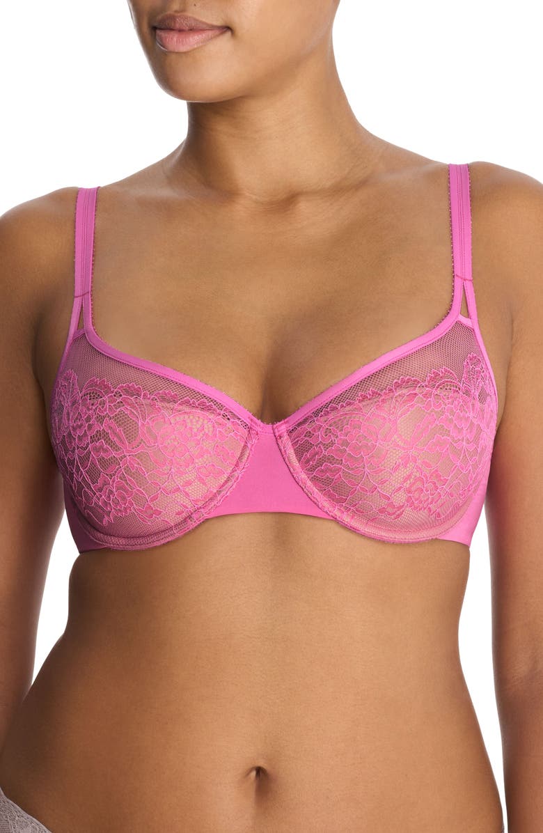 Natori Graceful Underwire Balconette Bra, Main, color, Pink/ Cafe
