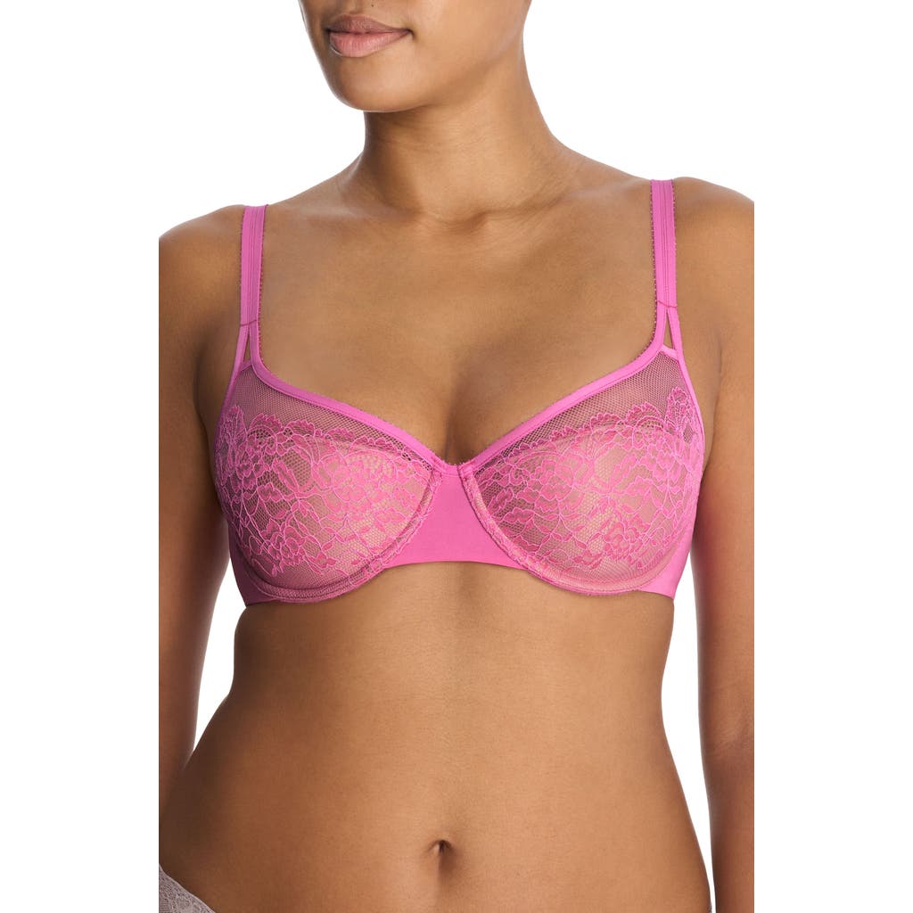 Natori Graceful Full Fit Balconette Contour Underwire Bra In Pink