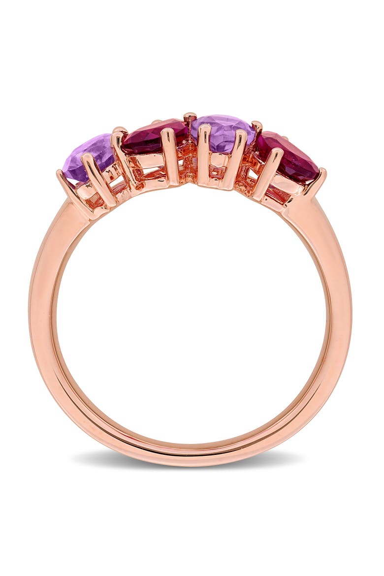 Amethyst & Rhodolite 4-Stone Ring, Alternate, color, Amethyst