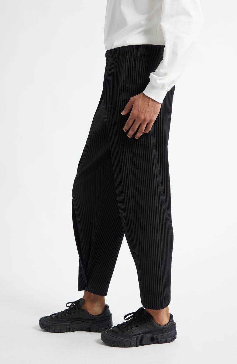 Homme Plissé Issey Miyake Bottoms 1 Pleated Straight Leg Pants, Alternate, color, Black
