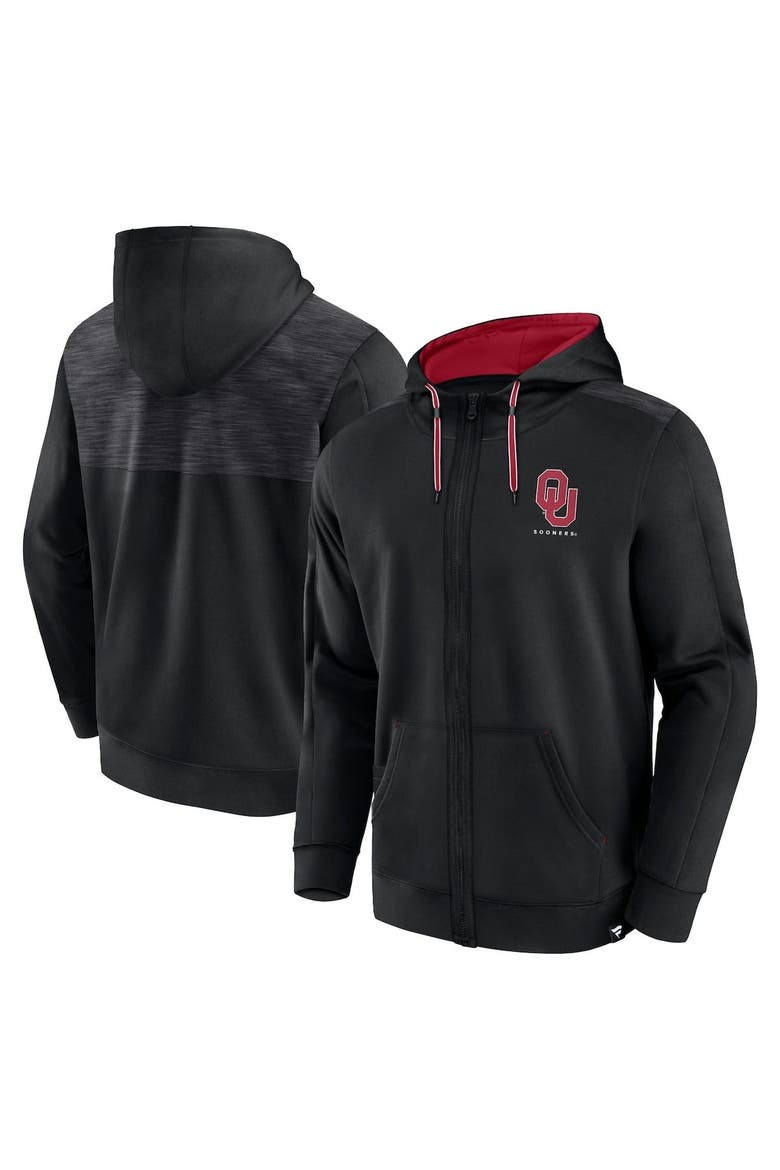 Men's Fanatics Branded Black Oklahoma Sooners Power Index Full-Zip Hoodie, Main, color, Black