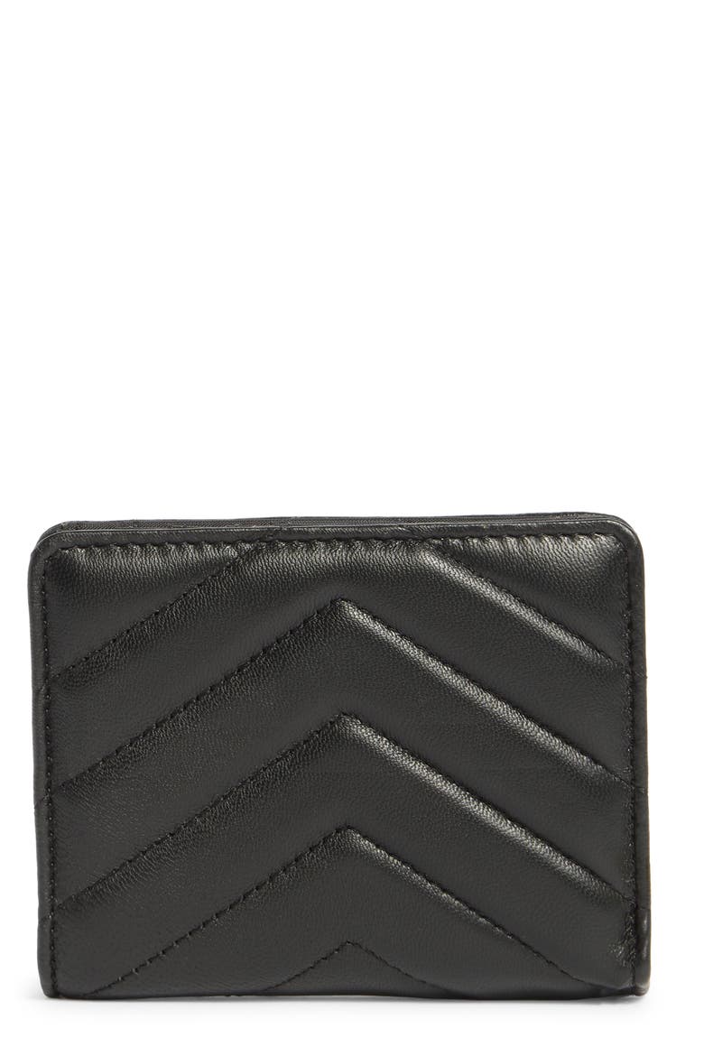 Quilted Bifold Wallet, Main, color, BLACK