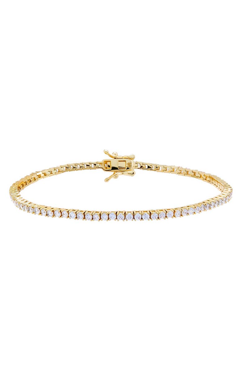 BY ADINA EDEN Classic Tennis Bracelet, Alternate, color, Gold - 6.5In/4Mm