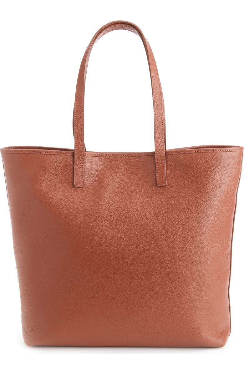 ROYCE New York Personalized Tall Tote & Wristlet, Alternate, color, Tan - Deboss