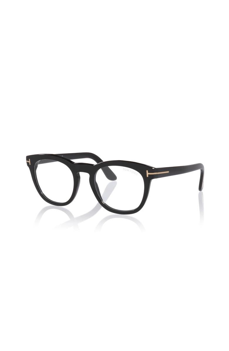TOM FORD 51mm Round optical glasses, Main, color, Black