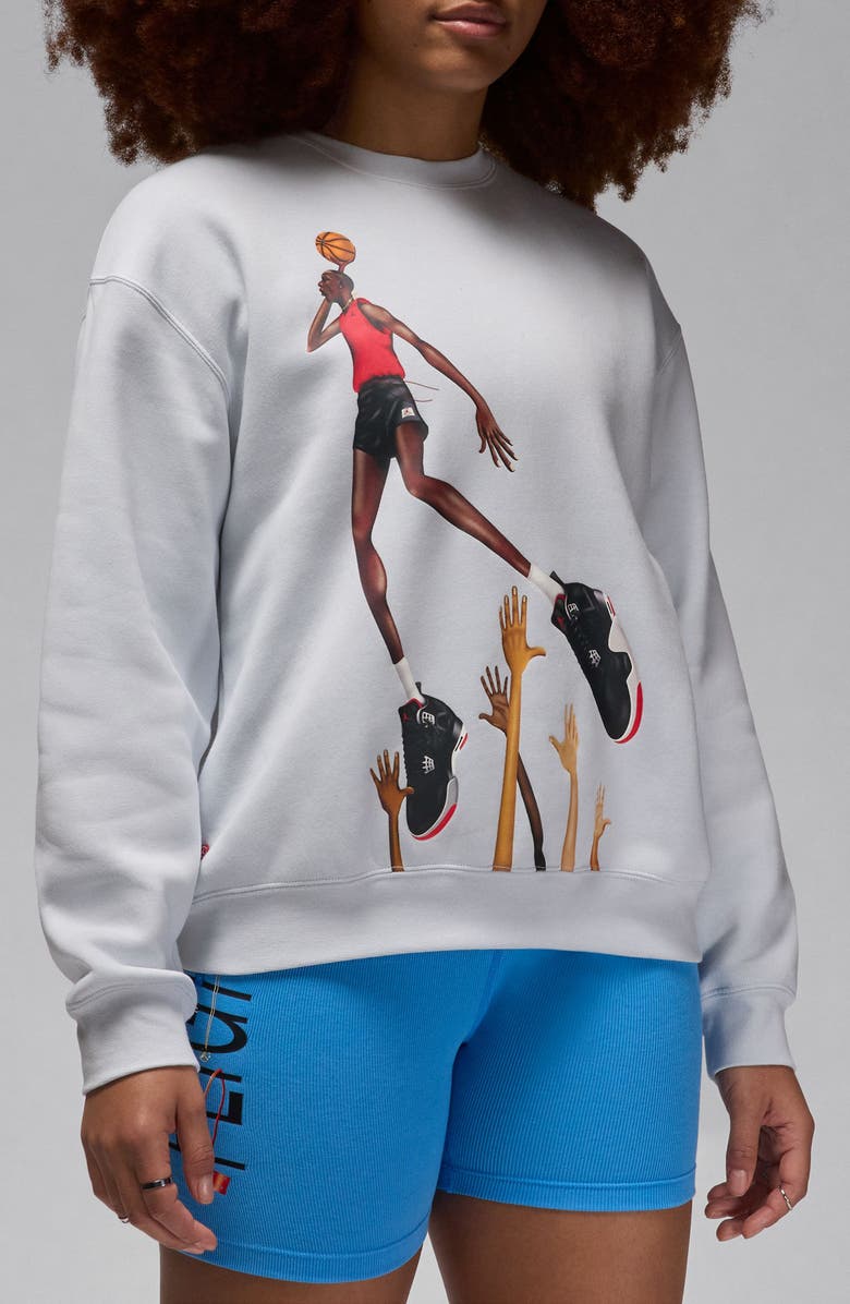 Jordan x Darien Birks Artist Series Crewneck Sweatshirt, Main, color, 