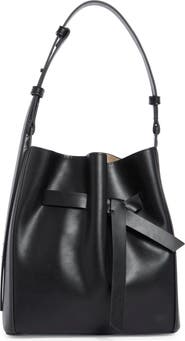 BCBG Knotted Faux Leather Bucket Bag