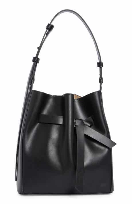 BCBG Knotted Faux Leather Bucket Bag