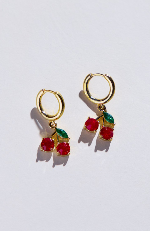 Cherry Huggies Earrings