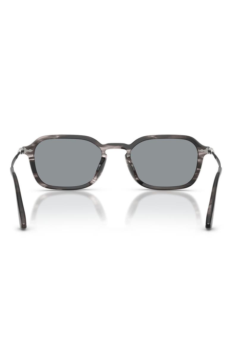 Persol 54mm Phantos Sunglasses, Alternate, color, Striped Black And Grey / Blue