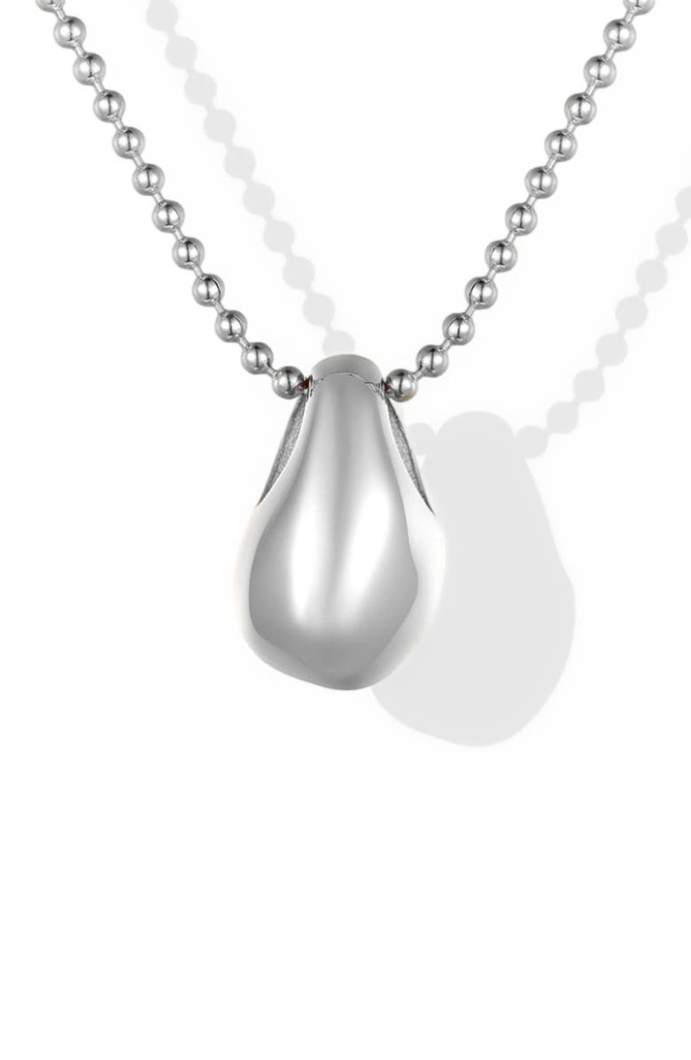 Mantra Calm Stone Necklace, Main, color, Silver