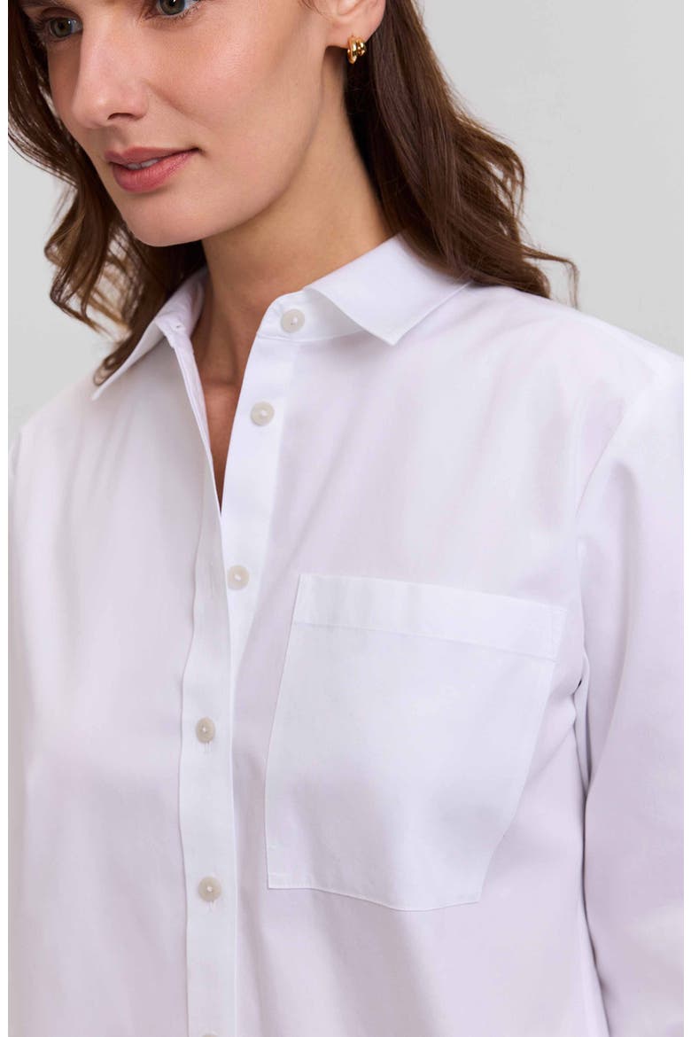 Jodie Cotton Button-Up Shirt, Alternate, color, WHITE