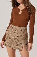 ASTR the Label Lynly Ribbed Cutout Sweater