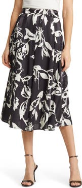 NIKKI LUND Ryan Floral Midi Skirt