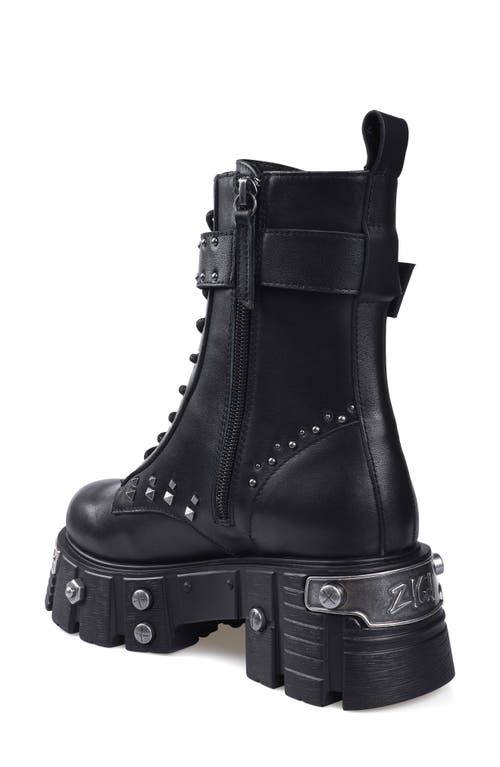Zigi Monik Stud Lug Sole Combat Boot