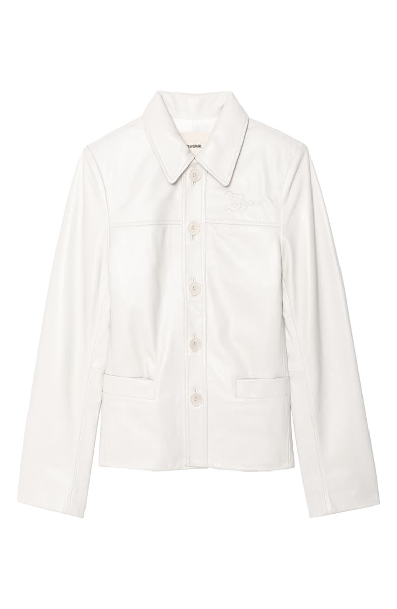 Zadig & Voltaire LIamys Leather Jacket, Alternate, color, Judo