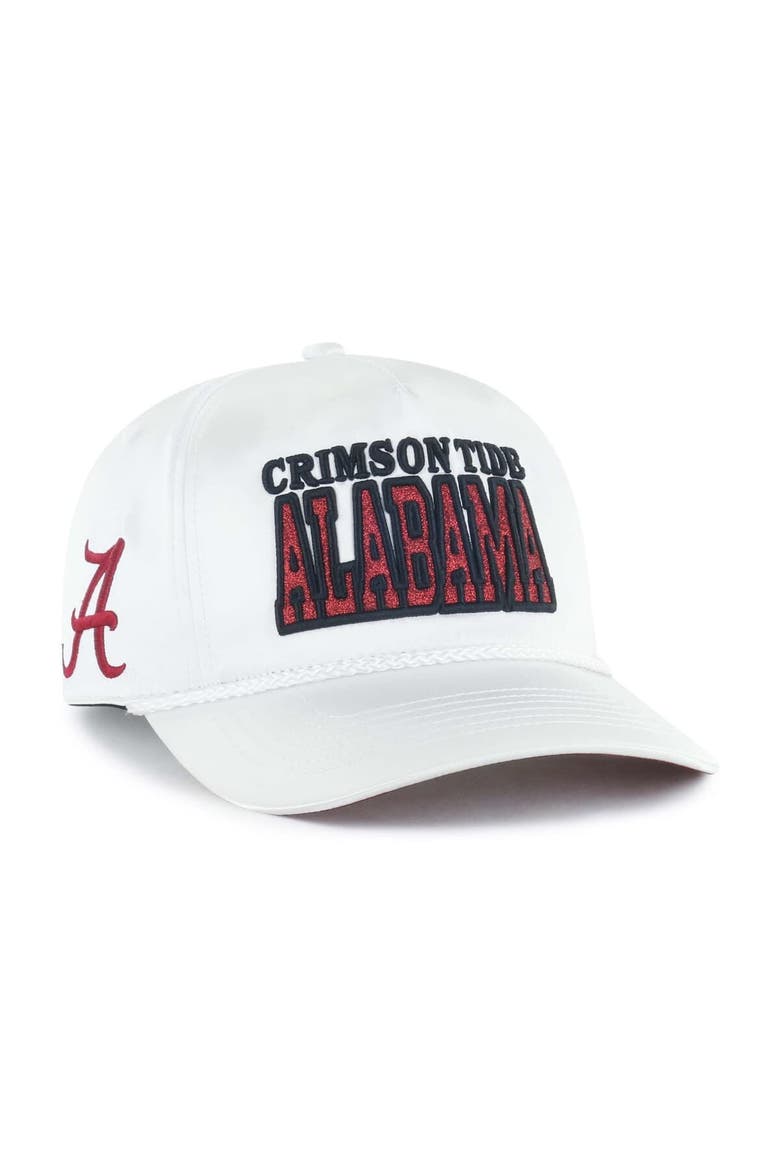 Women's '47 White Alabama Crimson Tide Outspoken Hitch Adjustable Hat, Main, color, White