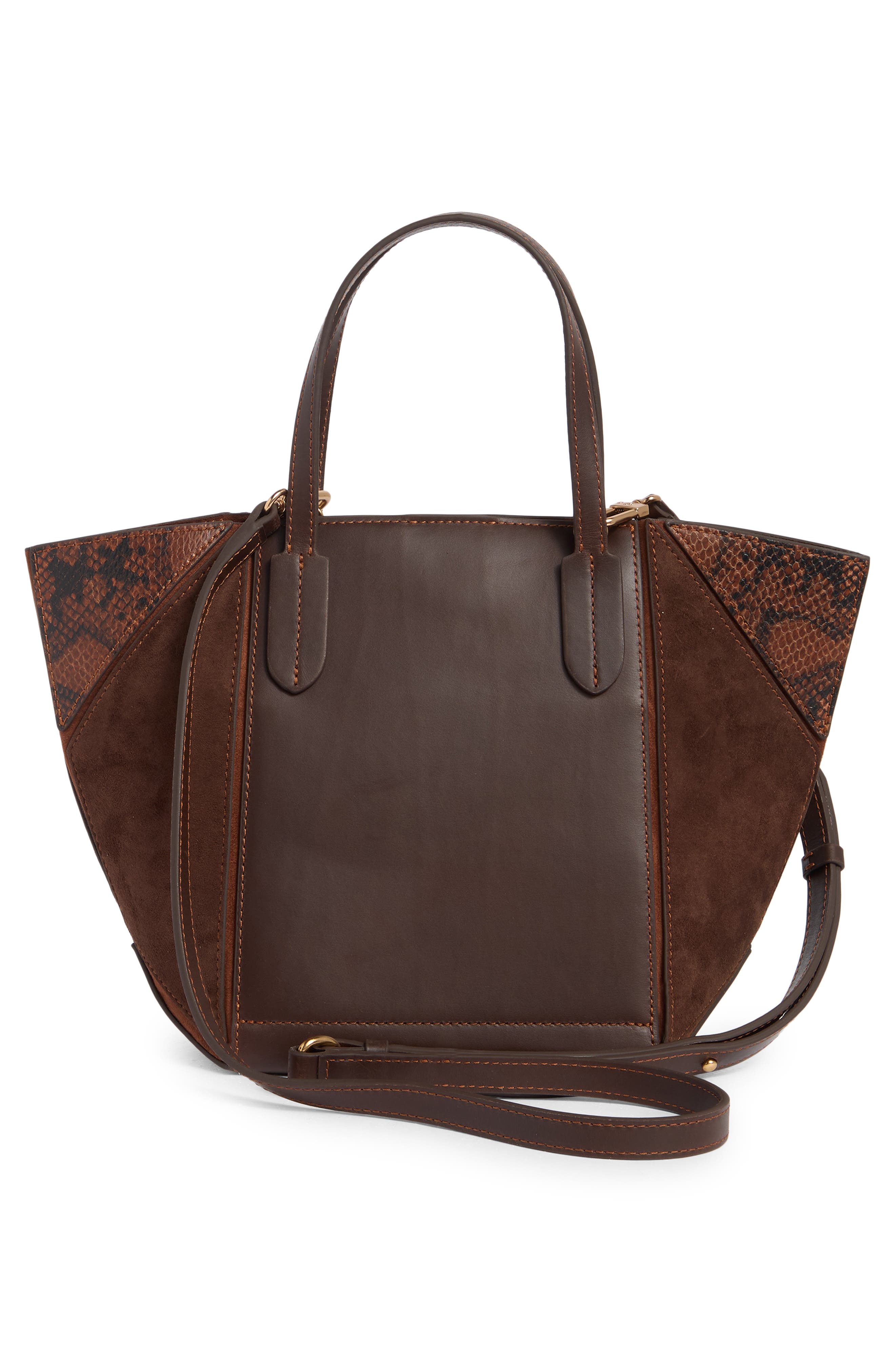 Sam Edelman Small West Convertible Tote, Alternate, color, Brown