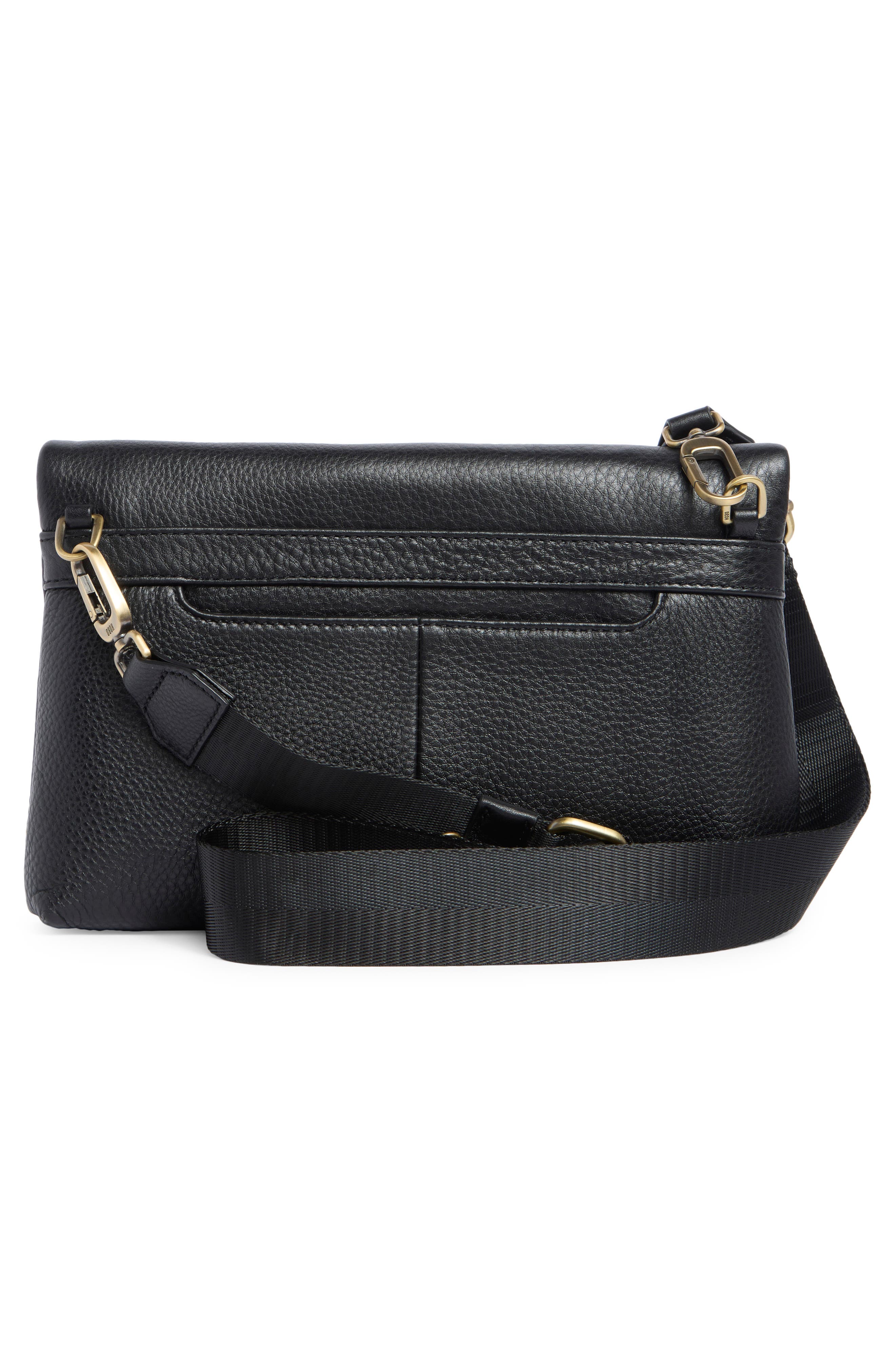 Grant Leather Crossbody Bag, Alternate, color, BLACK