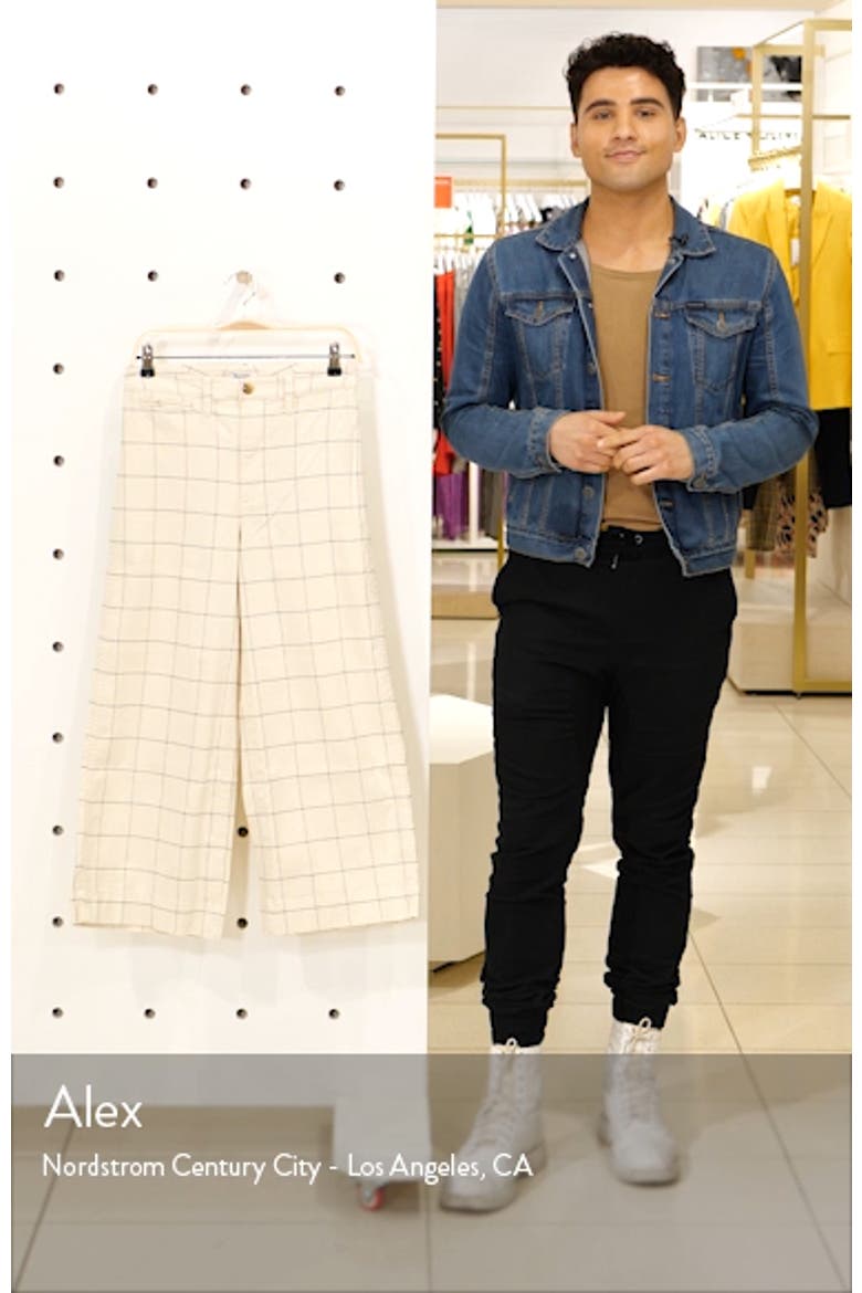 Emmett Windowpane Crop Wide Leg Pants video