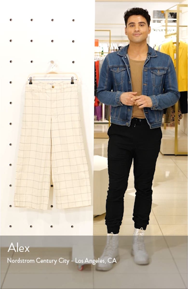 Emmett Windowpane Crop Wide Leg Pants, sales video thumbnail
