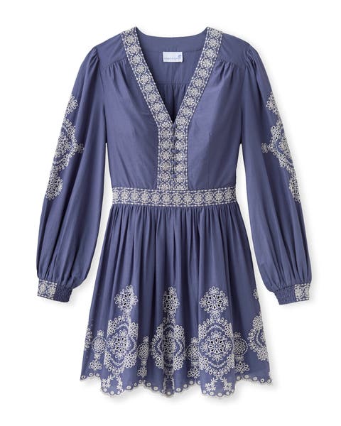 Blake Embroidered Mini Dress