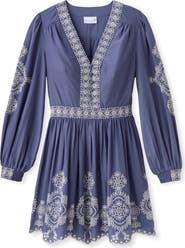 Cartolina Blake Embroidered Mini Dress