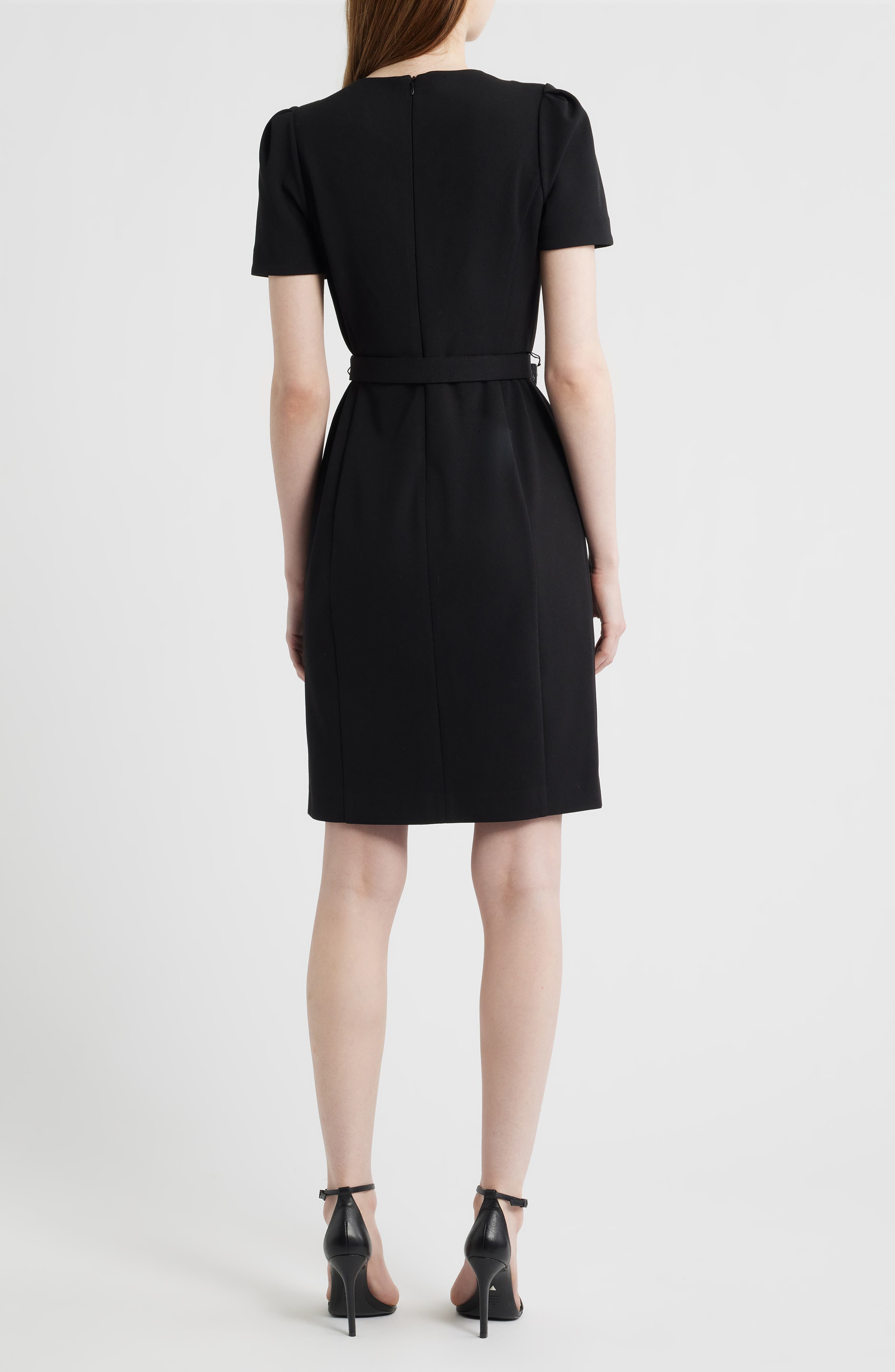 Belted Cool Crepe Sheath Dress - image 2