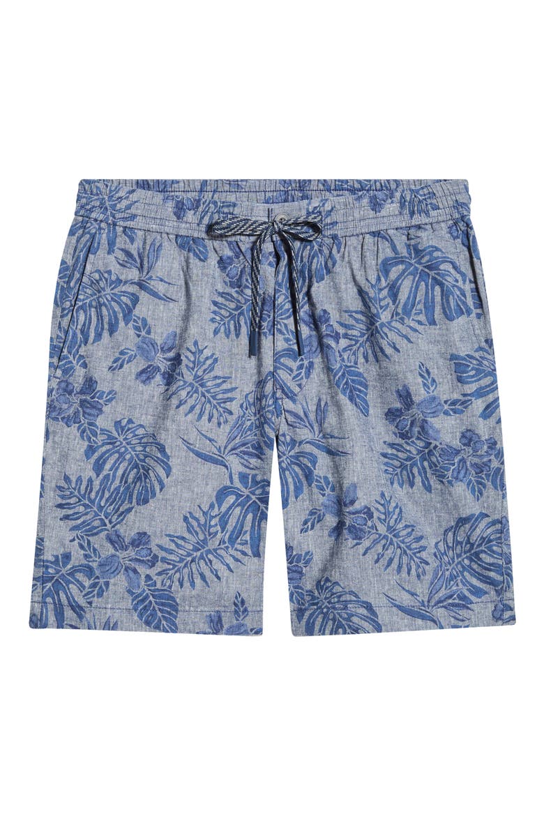 Azule Linen Blend Drawstring Shorts, Alternate, color, INSIGNIA BLUE