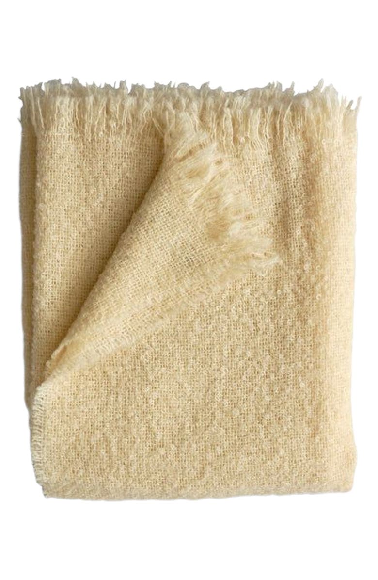 Evangeline Mohair Bouclé Throws, Main, color, Boucle Vanilla